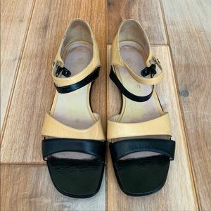 CHANEL double strap, open toe sandals